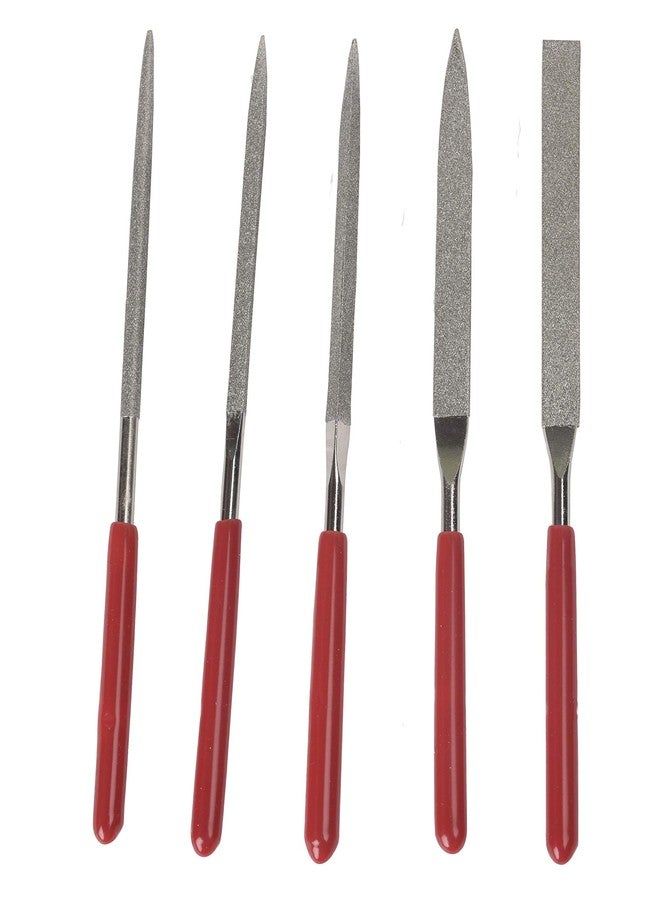 Thermo Diamond Files Set (Set of 5) Triangle/Square/Round/Half-Round/Flat for Jewelers/Diamond/Glass/Crafts - Image 1